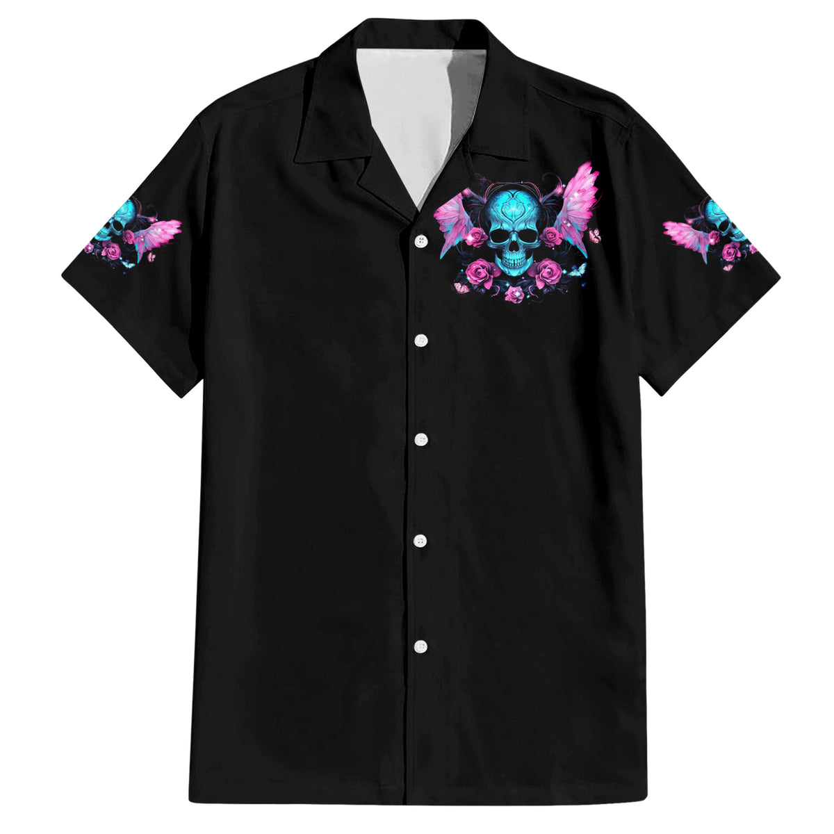 Fairy Skull Family Matching Short Sleeve Bodycon Dress and Hawaiian Shirt The Good Girl In Me Got Tired Of The Bullshit - Wonder Print Shop