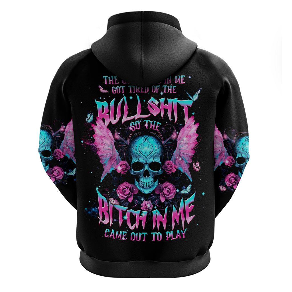 Fairy Skull Hoodie The Good Girl In Me Got Tired Of The Bullshit - Wonder Print Shop