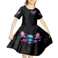 Fairy Skull Kid Short Sleeve Dress The Good Girl In Me Got Tired Of The Bullshit - Wonder Print Shop