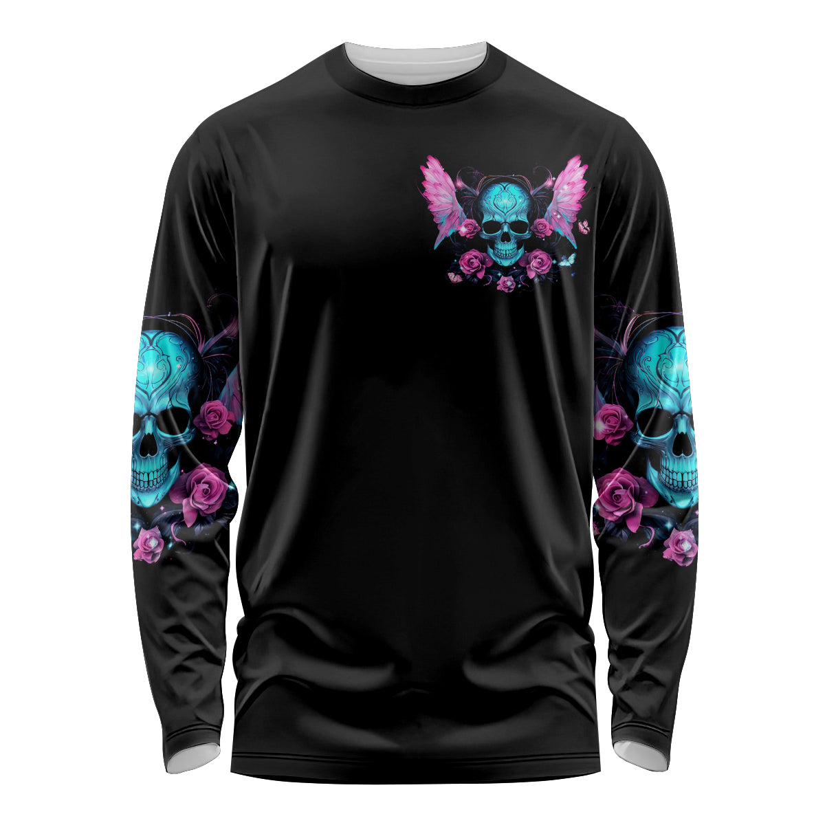 Fairy Skull Long Sleeve Shirt The Good Girl In Me Got Tired Of The Bullshit - Wonder Print Shop
