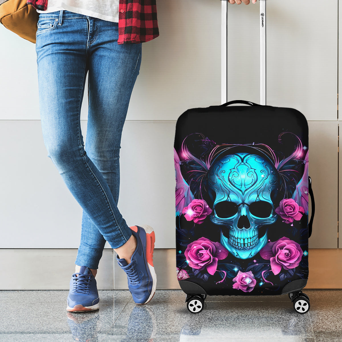 Fairy Skull Luggage Cover The Good Girl In Me Got Tired Of The Bullshit - Wonder Print Shop