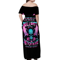 Fairy Skull Off Shoulder Maxi Dress The Good Girl In Me Got Tired Of The Bullshit - Wonder Print Shop