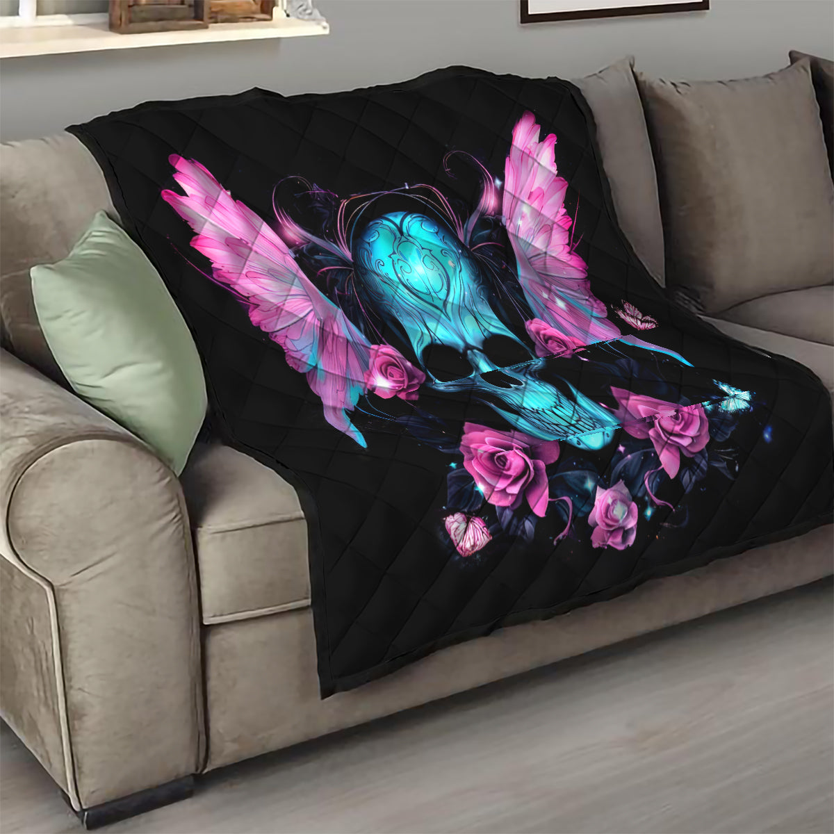 Fairy Skull Quilt The Good Girl In Me Got Tired Of The Bullshit - Wonder Print Shop