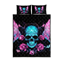 Fairy Skull Quilt Bed Set The Good Girl In Me Got Tired Of The Bullshit - Wonder Print Shop