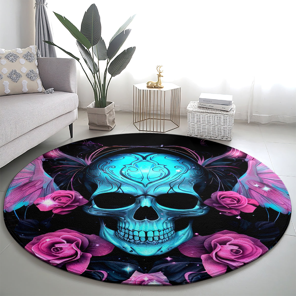 Fairy Skull Round Carpet The Good Girl In Me Got Tired Of The Bullshit