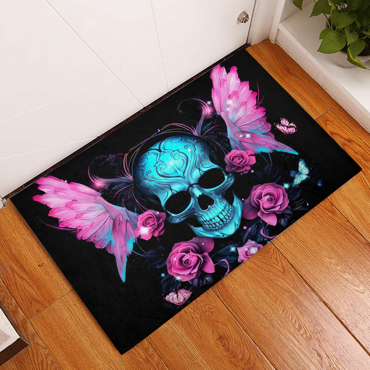 Fairy Skull Rubber Doormat The Good Girl In Me Got Tired Of The Bullshit - Wonder Print Shop