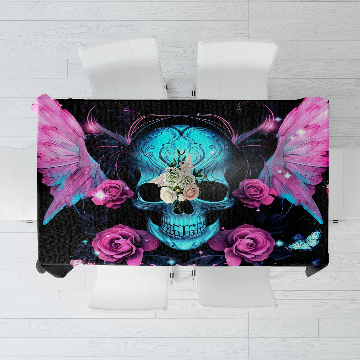 Fairy Skull Tablecloth The Good Girl In Me Got Tired Of The Bullshit - Wonder Print Shop