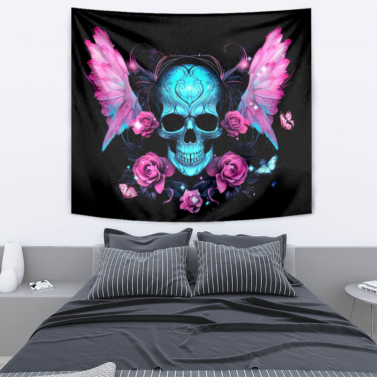 Fairy Skull Tapestry The Good Girl In Me Got Tired Of The Bullshit - Wonder Print Shop