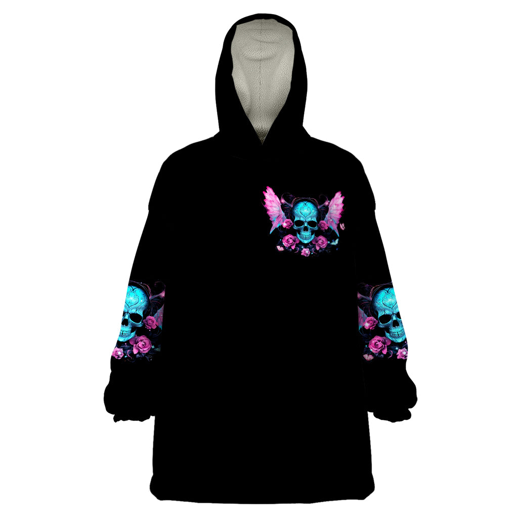 Fairy Skull Wearable Blanket Hoodie The Good Girl In Me Got Tired Of The Bullshit - Wonder Print Shop