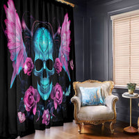 Fairy Skull Window Curtain The Good Girl In Me Got Tired Of The Bullshit - Wonder Print Shop