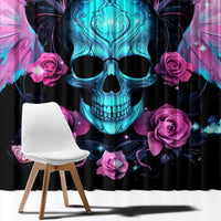 Fairy Skull Window Curtain The Good Girl In Me Got Tired Of The Bullshit - Wonder Print Shop