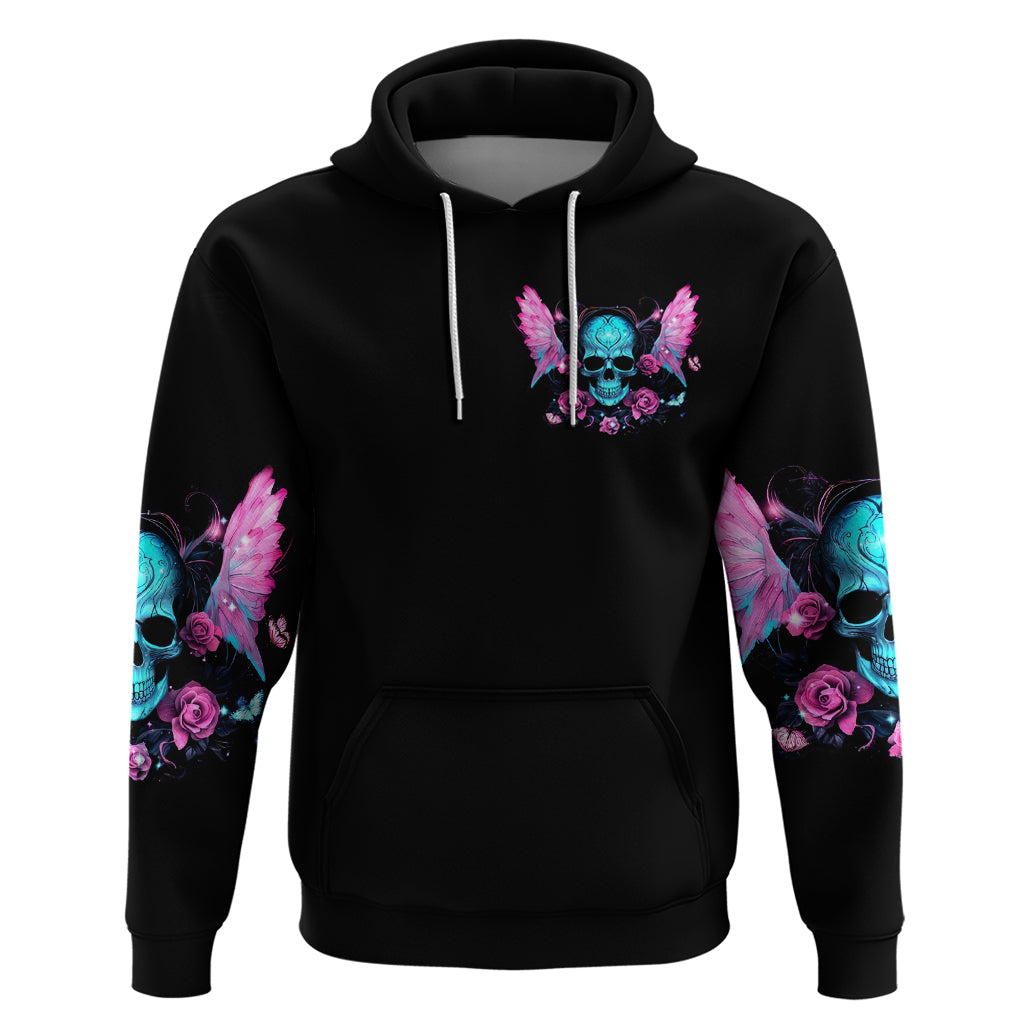 Fairy Skull Zip Hoodie The Good Girl In Me Got Tired Of The Bullshit - Wonder Print Shop