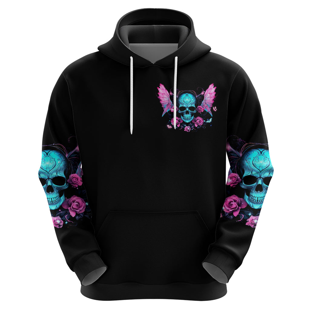 Fairy Skull Zip Hoodie The Good Girl In Me Got Tired Of The Bullshit - Wonder Print Shop