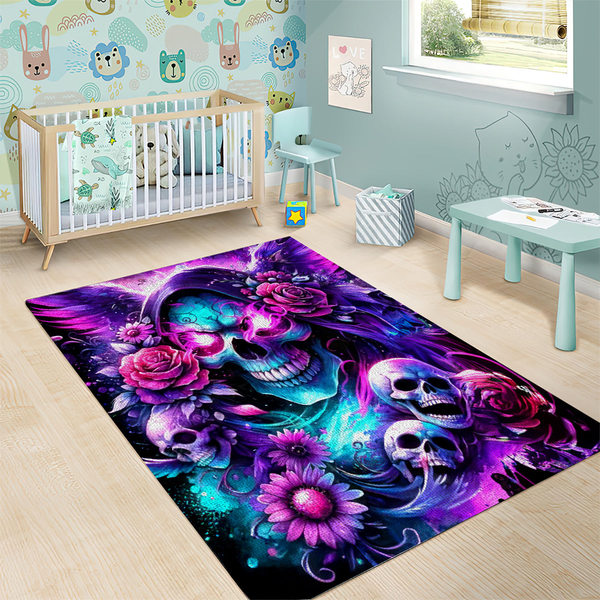 Fairy Skull Area Rug The Good Girl In Me Got Tired Of The Bullshit - Wonder Print Shop