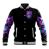 Fairy Skull Baseball Jacket The Good Girl In Me Got Tired Of The Bullshit - Wonder Print Shop