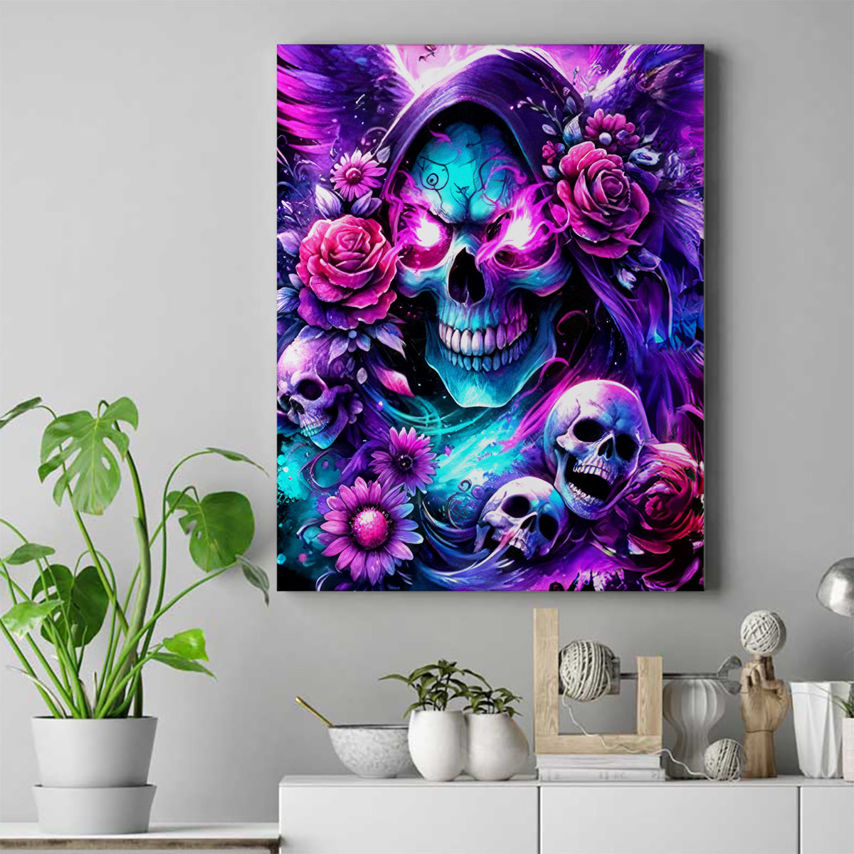 Fairy Skull Canvas Wall Art The Good Girl In Me Got Tired Of The Bullshit - Wonder Print Shop