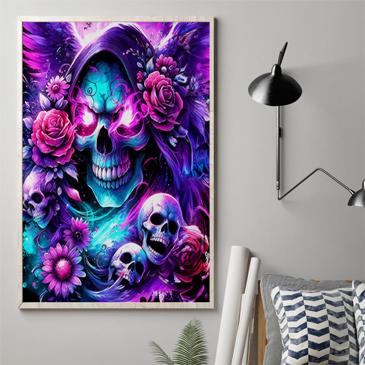 Fairy Skull Canvas Wall Art The Good Girl In Me Got Tired Of The Bullshit - Wonder Print Shop