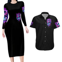 Fairy Skull Couples Matching Long Sleeve Bodycon Dress and Hawaiian Shirt The Good Girl In Me Got Tired Of The Bullshit - Wonder Print Shop