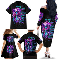 Fairy Skull Family Matching Off Shoulder Long Sleeve Dress and Hawaiian Shirt The Good Girl In Me Got Tired Of The Bullshit - Wonder Print Shop