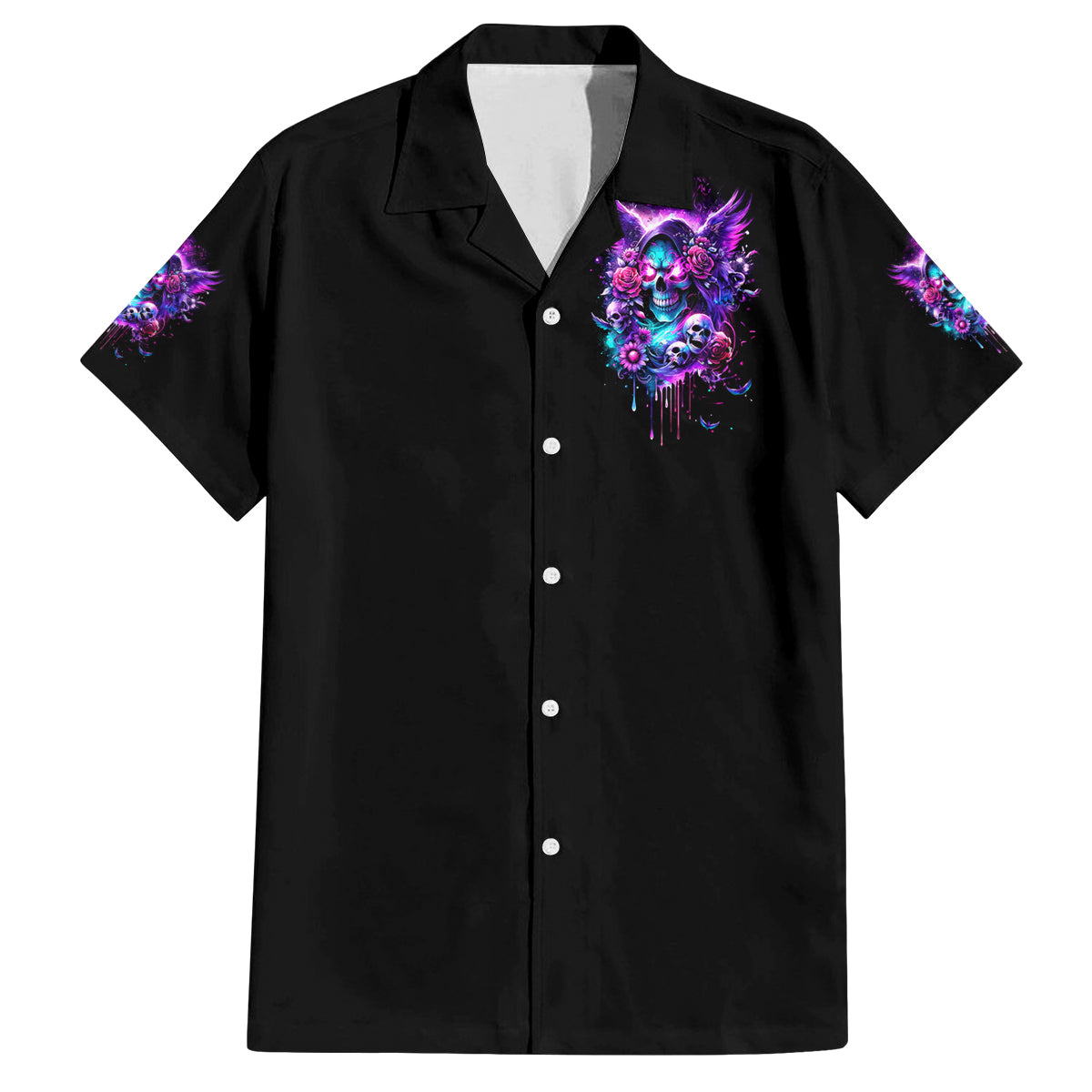 Fairy Skull Family Matching Off Shoulder Maxi Dress and Hawaiian Shirt The Good Girl In Me Got Tired Of The Bullshit - Wonder Print Shop