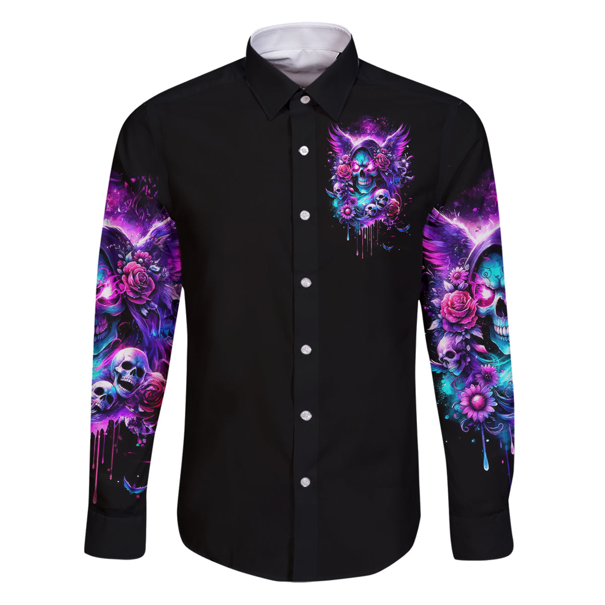 Fairy Skull Family Matching Puletasi and Hawaiian Shirt The Good Girl In Me Got Tired Of The Bullshit - Wonder Print Shop