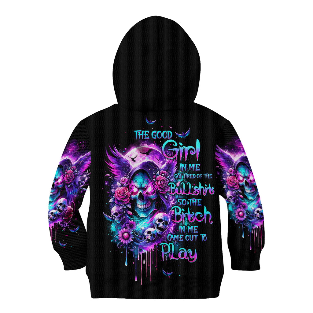 Fairy Skull Kid Hoodie The Good Girl In Me Got Tired Of The Bullshit - Wonder Print Shop