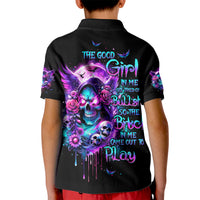 Fairy Skull Kid Polo Shirt The Good Girl In Me Got Tired Of The Bullshit - Wonder Print Shop