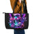 Fairy Skull Leather Tote Bag The Good Girl In Me Got Tired Of The Bullshit - Wonder Print Shop