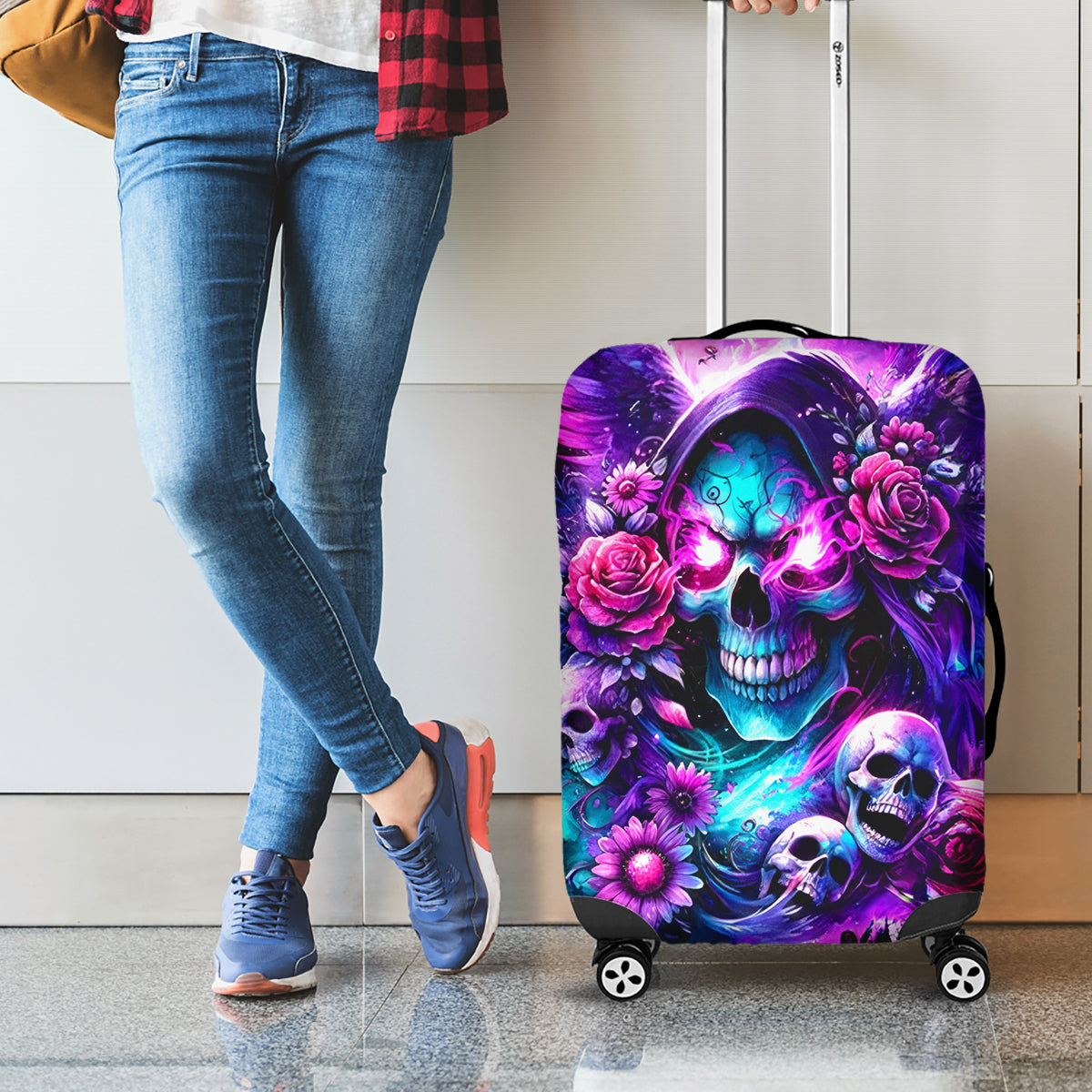 Fairy Skull Luggage Cover The Good Girl In Me Got Tired Of The Bullshit - Wonder Print Shop