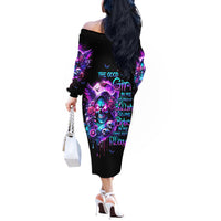 Fairy Skull Off The Shoulder Long Sleeve Dress The Good Girl In Me Got Tired Of The Bullshit - Wonder Print Shop
