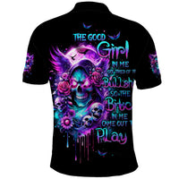Fairy Skull Polo Shirt The Good Girl In Me Got Tired Of The Bullshit - Wonder Print Shop