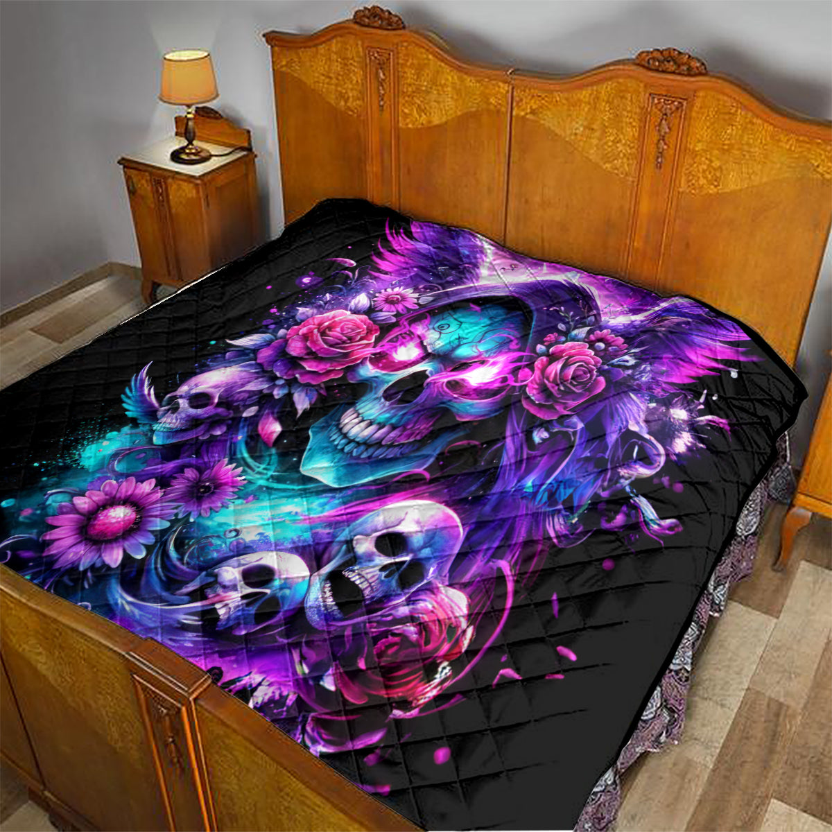 Fairy Skull Quilt The Good Girl In Me Got Tired Of The Bullshit - Wonder Print Shop