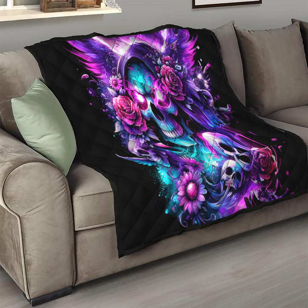 Fairy Skull Quilt The Good Girl In Me Got Tired Of The Bullshit - Wonder Print Shop