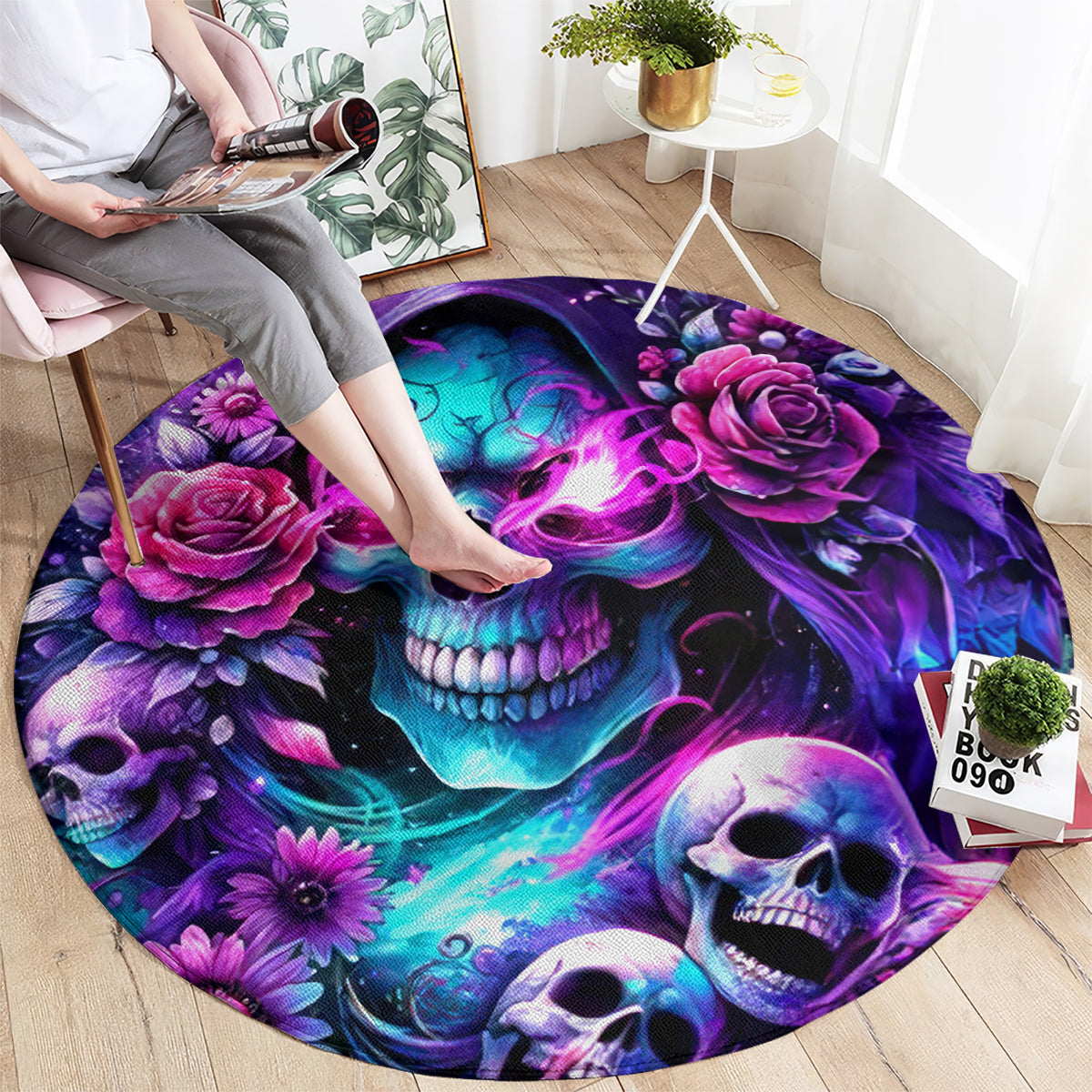 Fairy Skull Round Carpet The Good Girl In Me Got Tired Of The Bullshit