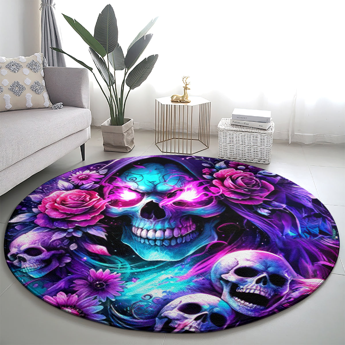 Fairy Skull Round Carpet The Good Girl In Me Got Tired Of The Bullshit