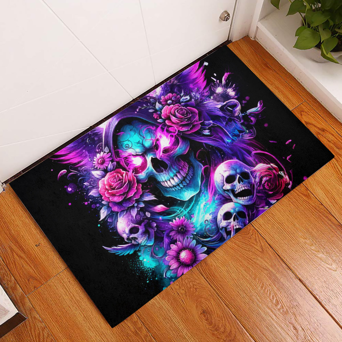 Fairy Skull Rubber Doormat The Good Girl In Me Got Tired Of The Bullshit - Wonder Print Shop