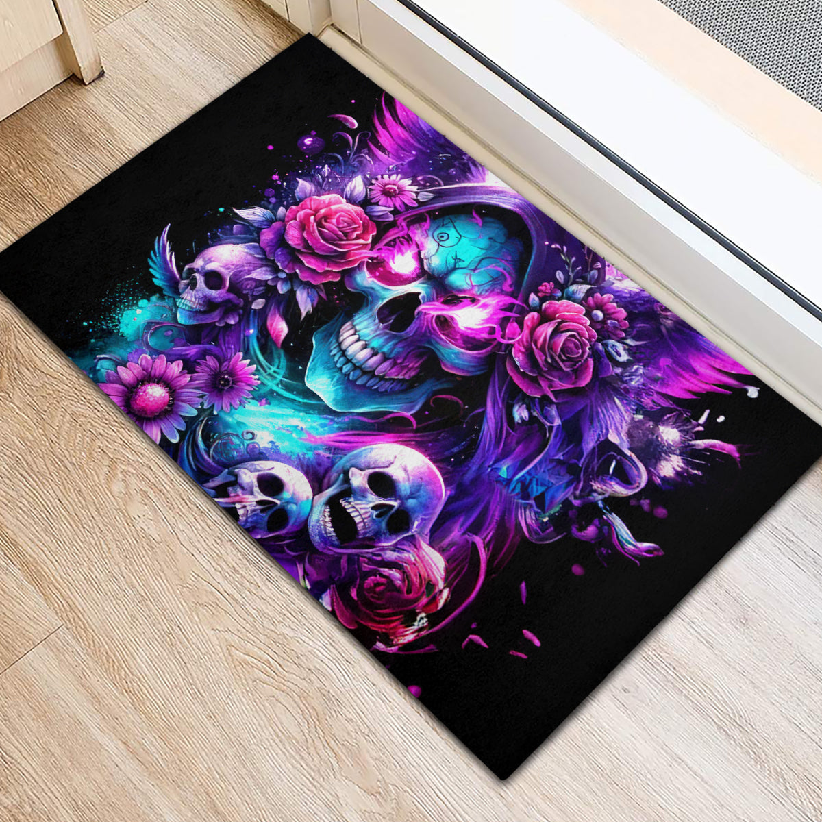 Fairy Skull Rubber Doormat The Good Girl In Me Got Tired Of The Bullshit - Wonder Print Shop