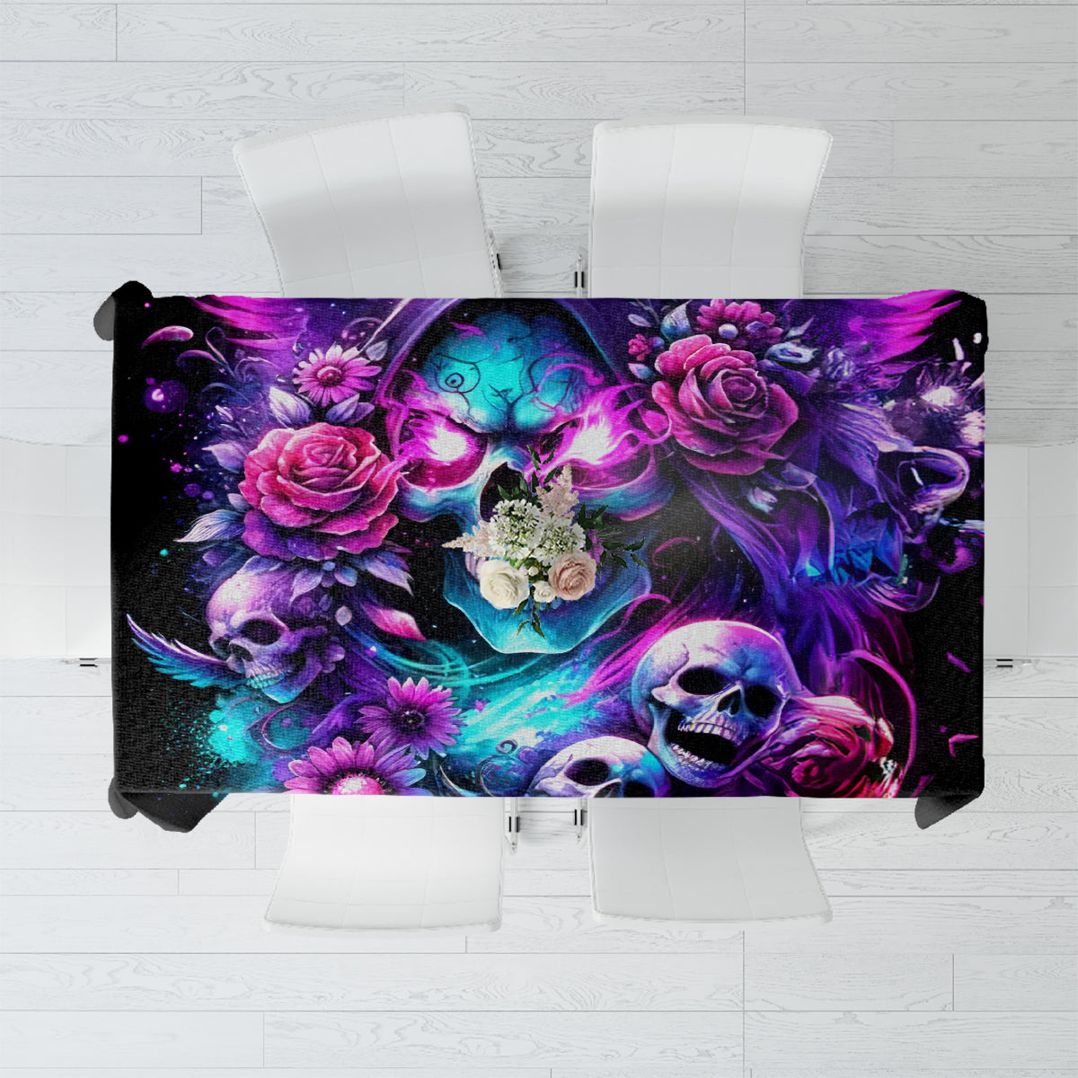 Fairy Skull Tablecloth The Good Girl In Me Got Tired Of The Bullshit - Wonder Print Shop