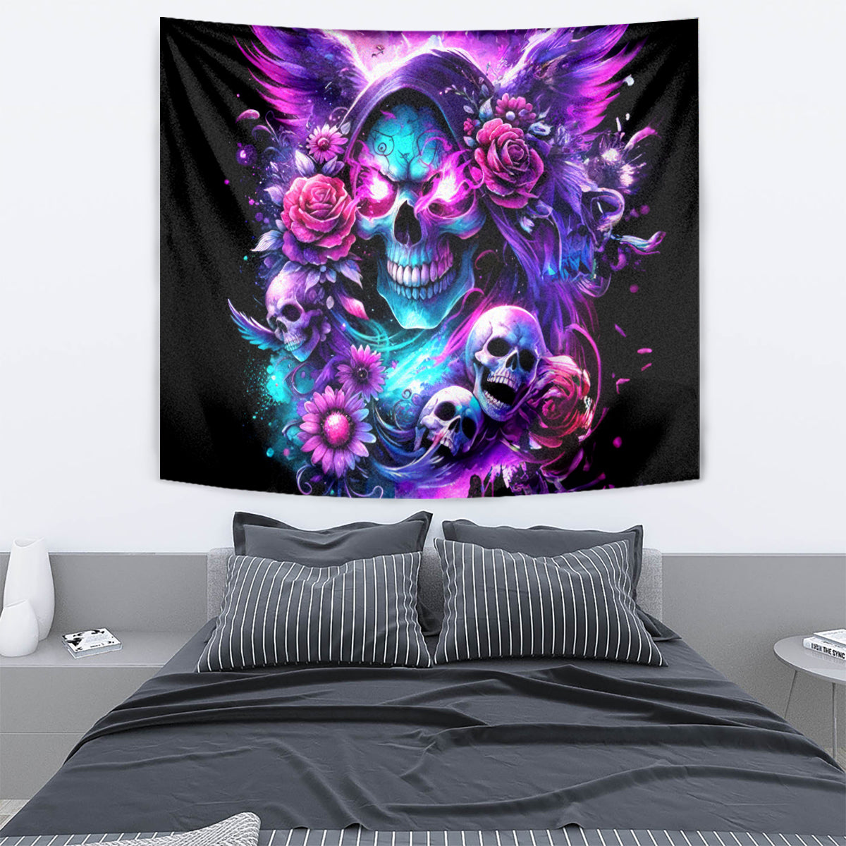 Fairy Skull Tapestry The Good Girl In Me Got Tired Of The Bullshit - Wonder Print Shop