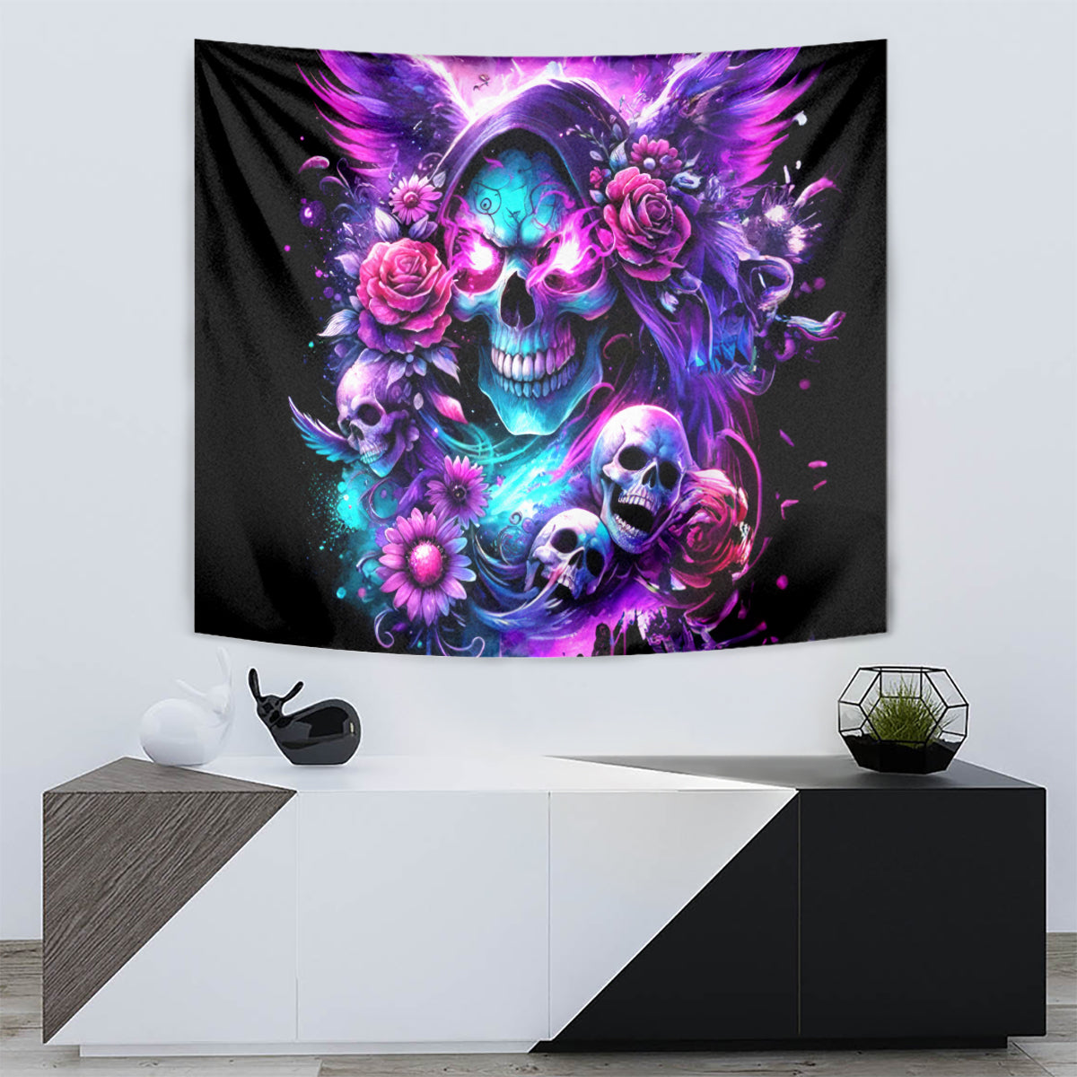 Fairy Skull Tapestry The Good Girl In Me Got Tired Of The Bullshit - Wonder Print Shop