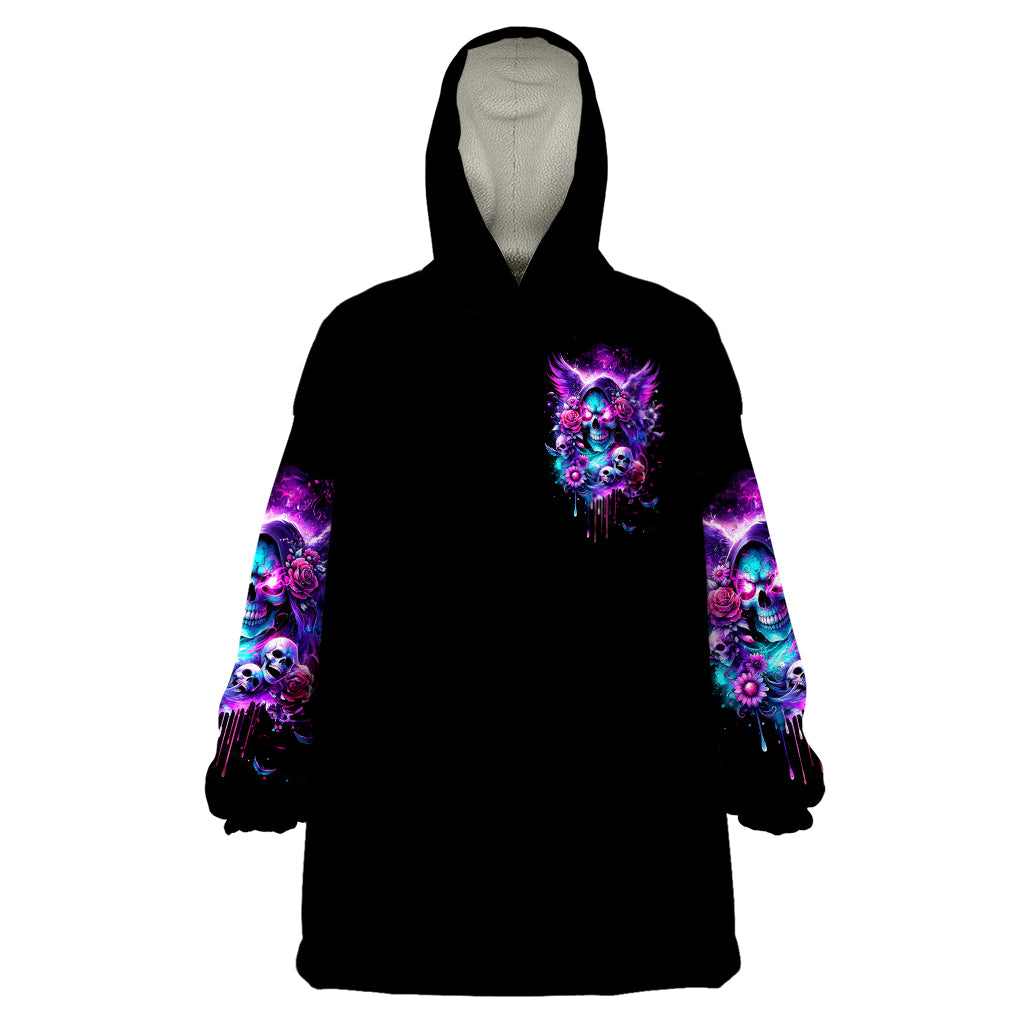 Fairy Skull Wearable Blanket Hoodie The Good Girl In Me Got Tired Of The Bullshit - Wonder Print Shop