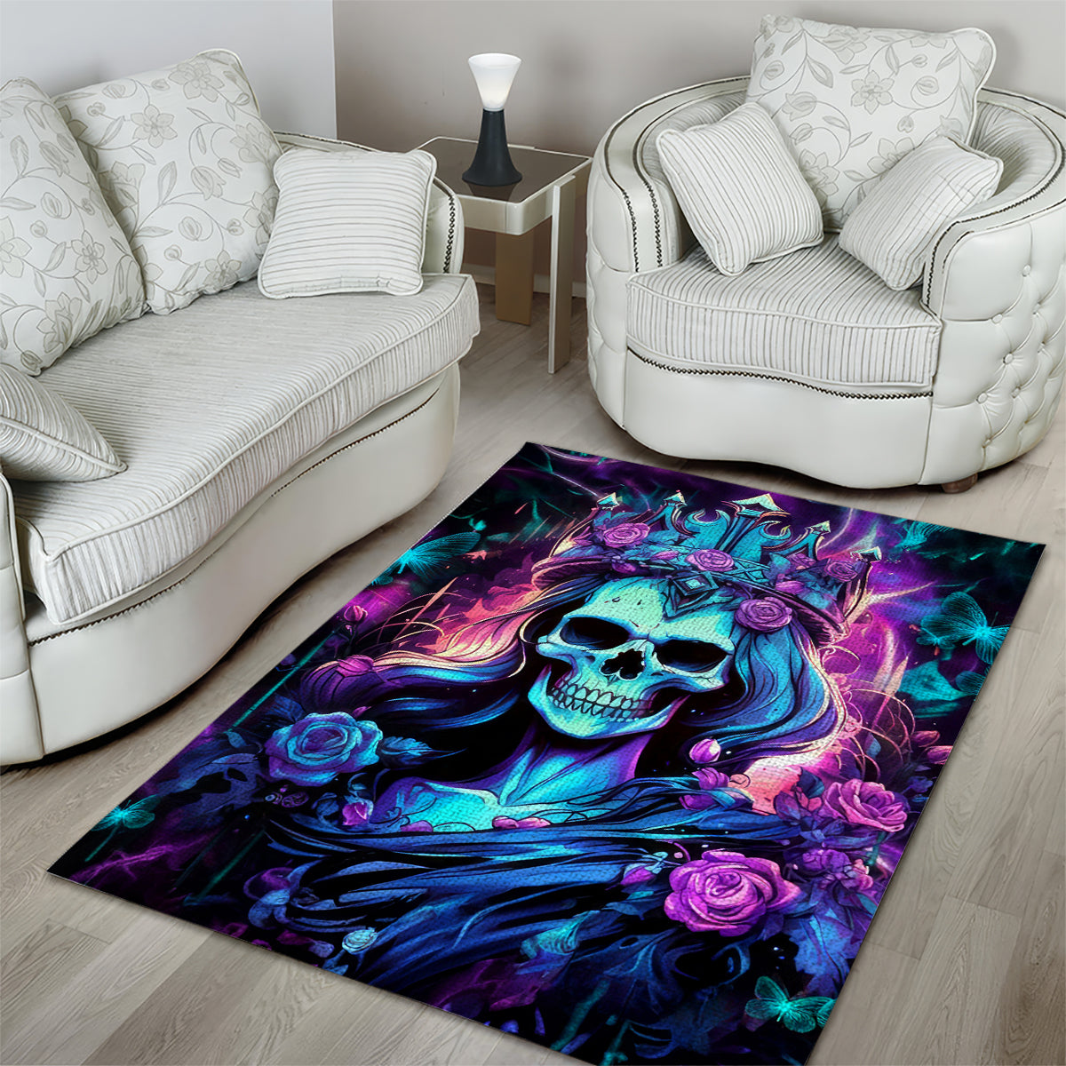 Queen Skull Area Rug Bitch I'm The Fucking Queen - Wonder Print Shop