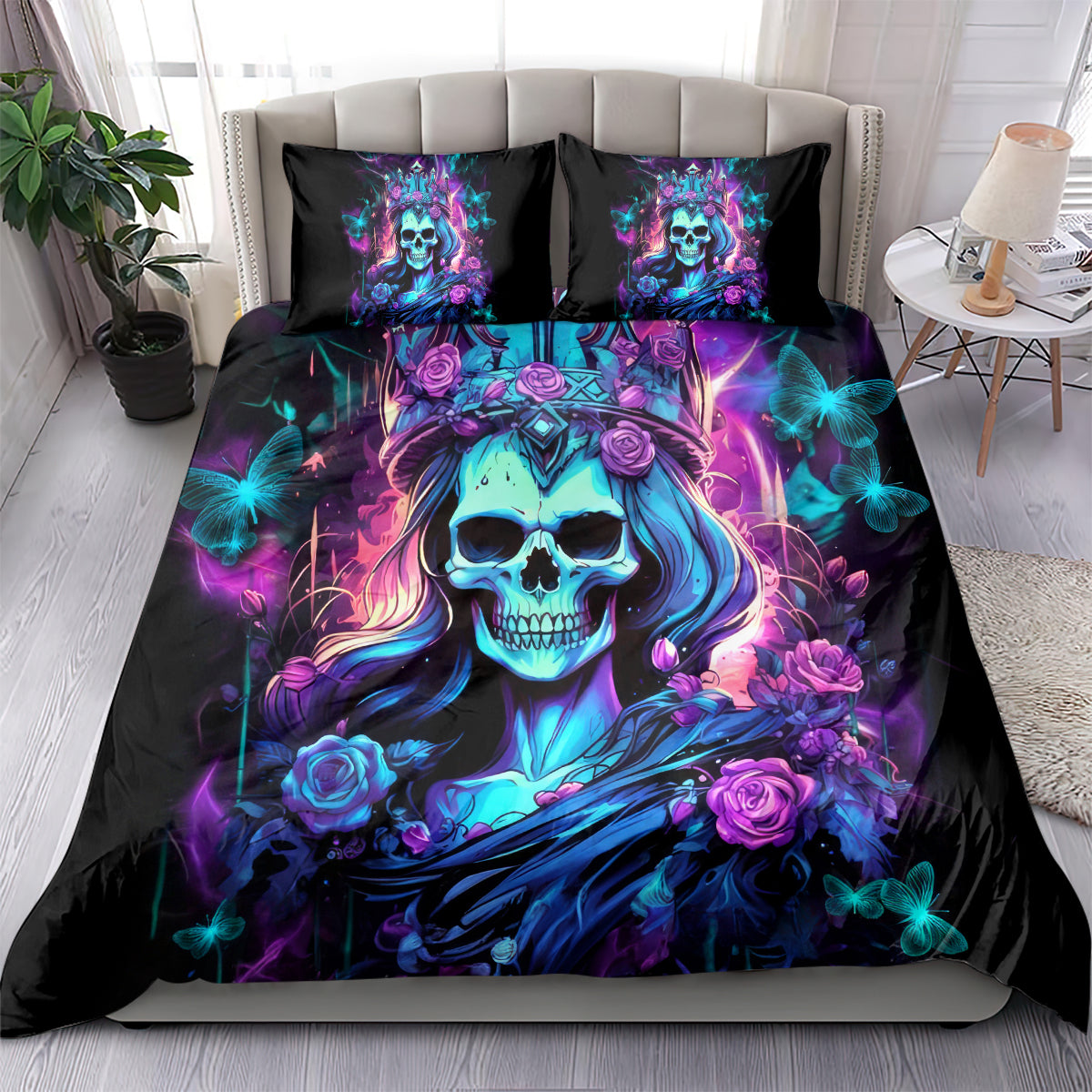 Queen Skull Bedding Set Bitch I'm The Fucking Queen - Wonder Print Shop