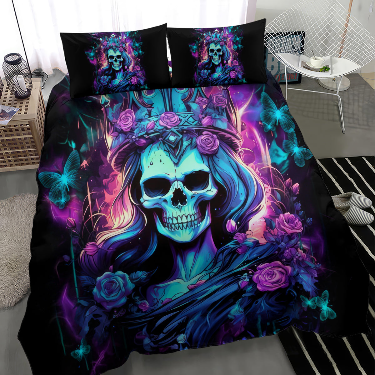Queen Skull Bedding Set Bitch I'm The Fucking Queen - Wonder Print Shop