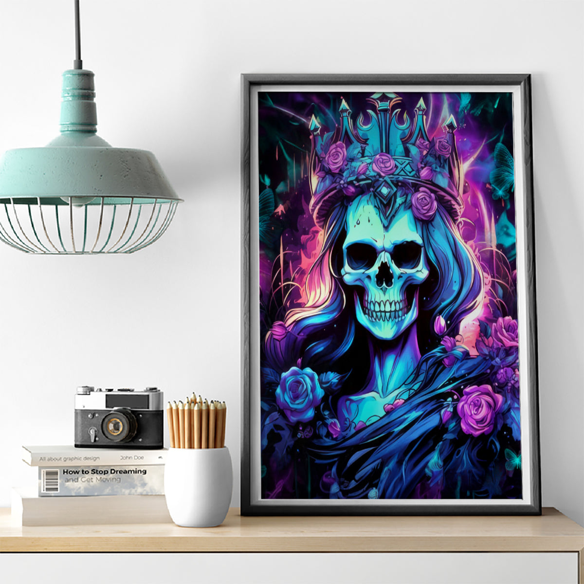 Queen Skull Canvas Wall Art Bitch I'm The Fucking Queen - Wonder Print Shop