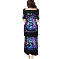 Queen Skull Family Matching Puletasi and Hawaiian Shirt Bitch I'm The Fucking Queen - Wonder Print Shop