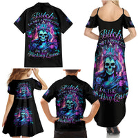 Queen Skull Family Matching Summer Maxi Dress and Hawaiian Shirt Bitch I'm The Fucking Queen - Wonder Print Shop