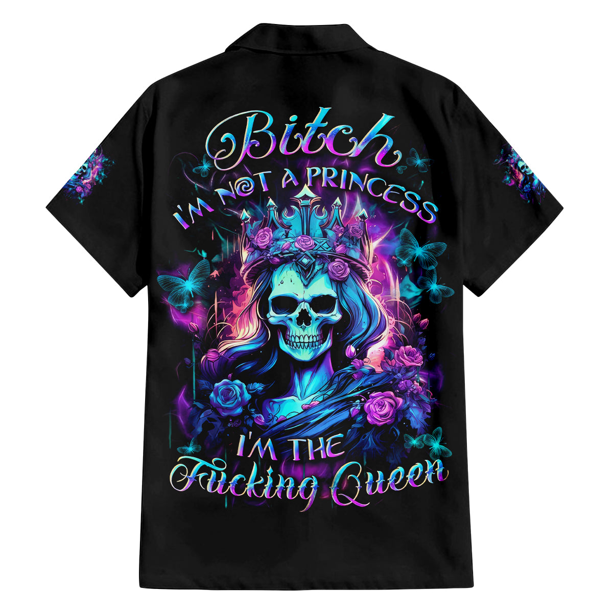Queen Skull Family Matching Tank Maxi Dress and Hawaiian Shirt Bitch I'm The Fucking Queen - Wonder Print Shop