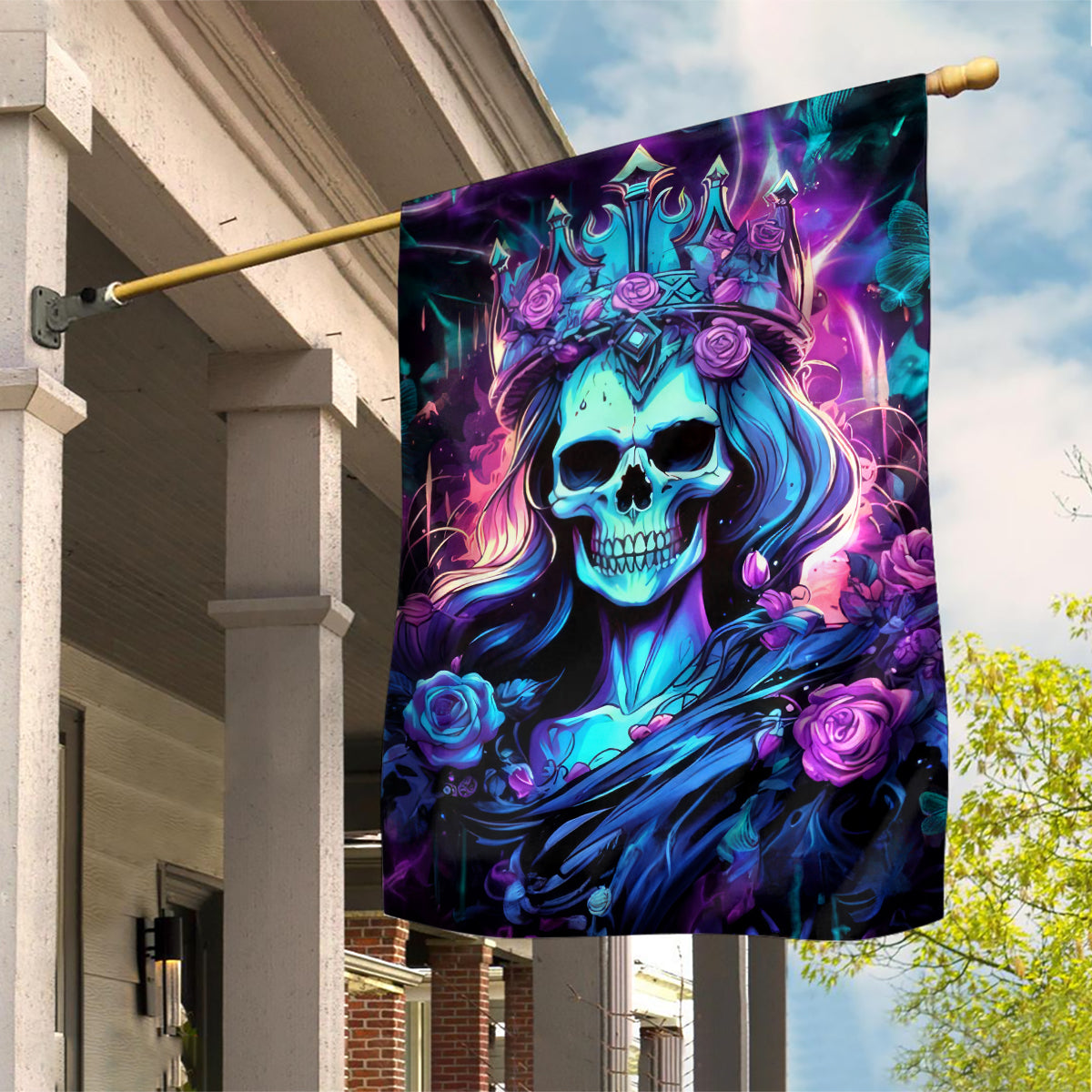Queen Skull Garden Flag Bitch I'm The Fucking Queen - Wonder Print Shop
