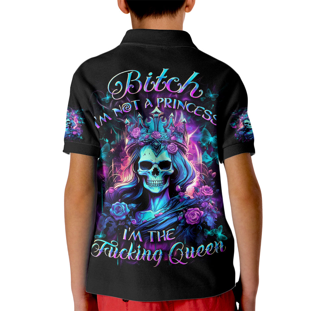 Queen Skull Kid Polo Shirt Bitch I'm The Fucking Queen - Wonder Print Shop
